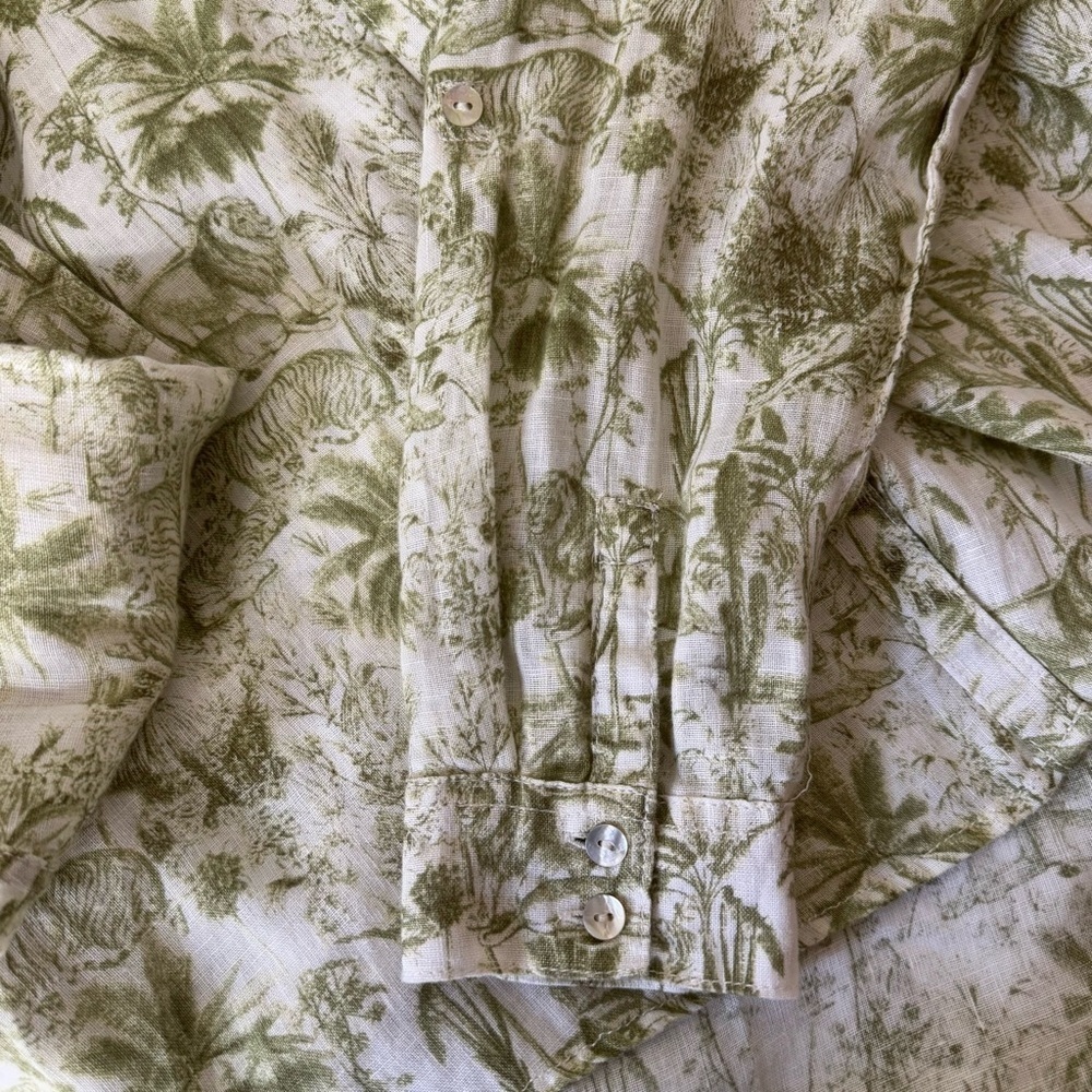 Rachel Zoe Linen Safari Toile  Top. 
Size XL - Picture 12 of 13